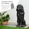 Glitzhome® 27.75" MGO Guardian Sitting Lion Garden Statue
